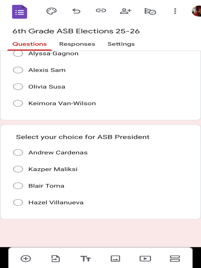 6th Grade ASB Elections 2025-26 | PDF