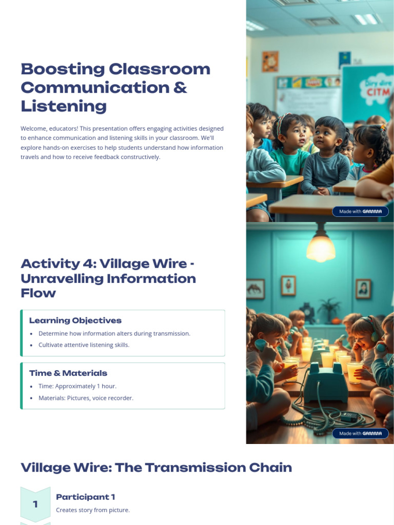 Enhance Classroom Communication Skills | PDF | Communication | Behavior ...