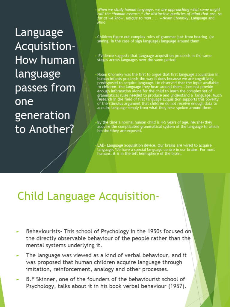 Understanding Language Acquisition Process | PDF | Linguistics ...