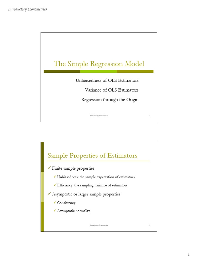 Chap 2-3 | PDF | Errors And Residuals | Econometrics