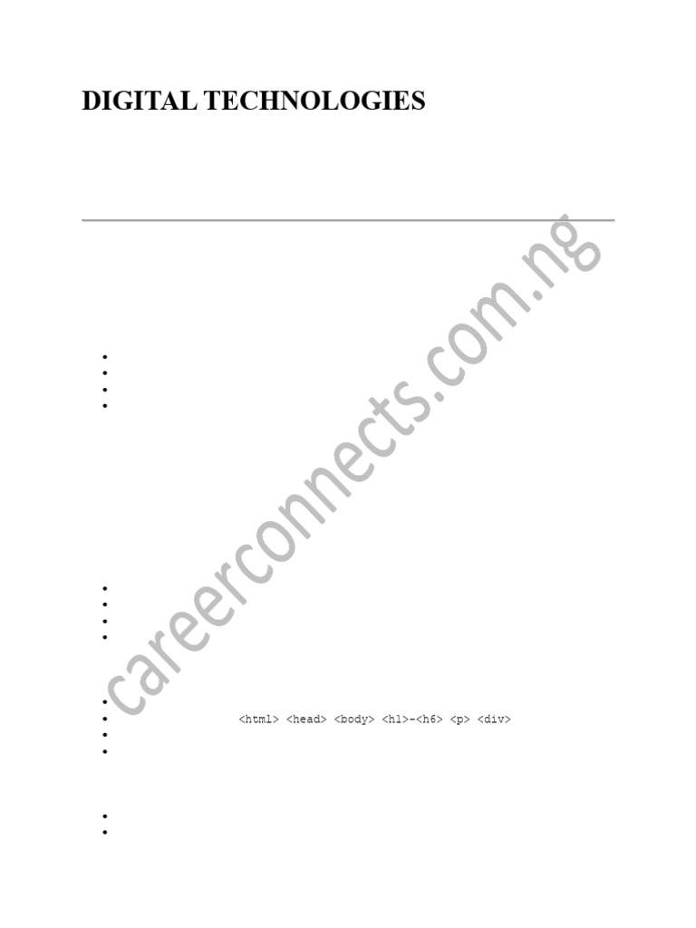 SS2 Digital Tech E-Lesson Notes | PDF | Computer Data Storage ...