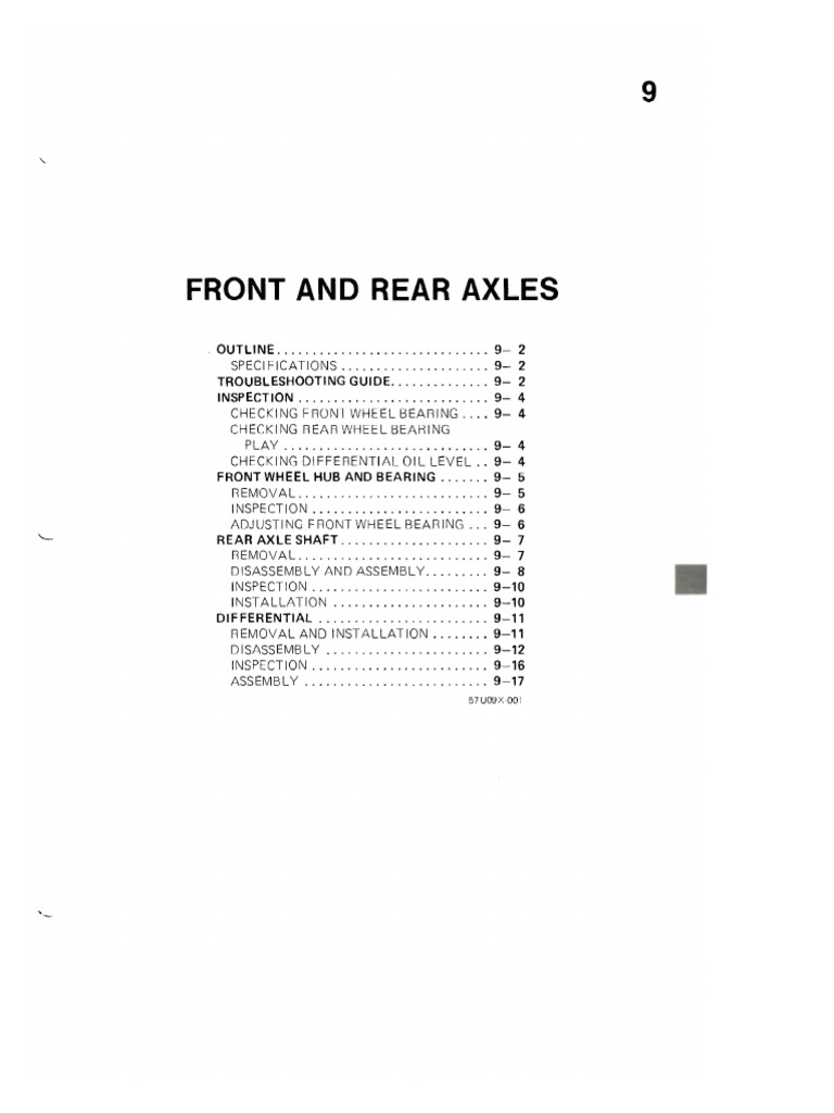 Mazda RX7 (9) Front - & - Rear - Axles | PDF