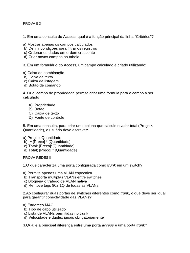 Provas de Conhecimentos em TI e Informática | PDF | Spyware | Vírus de ...