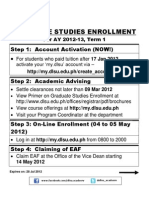 Graduate Studies Enrollment: Step 1: Account Activation (NOW!)