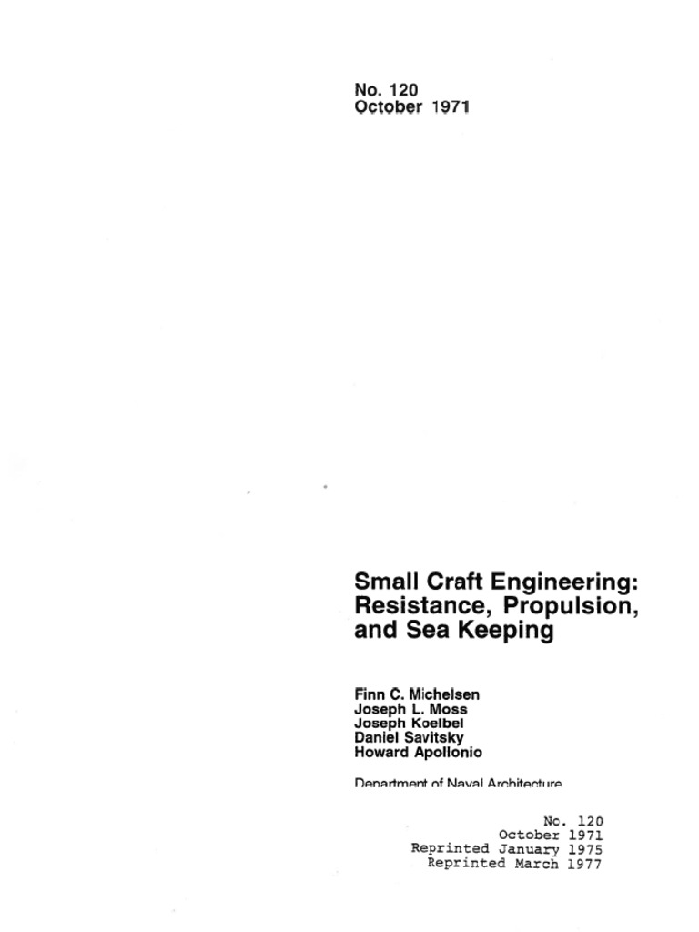 Small Craft Engineering Seakeeping | PDF