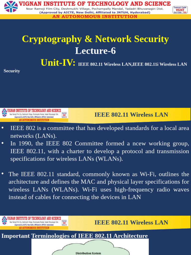 IEEE 802.11 WLAN Security Overview | PDF | Wireless Lan | Ieee 802.11