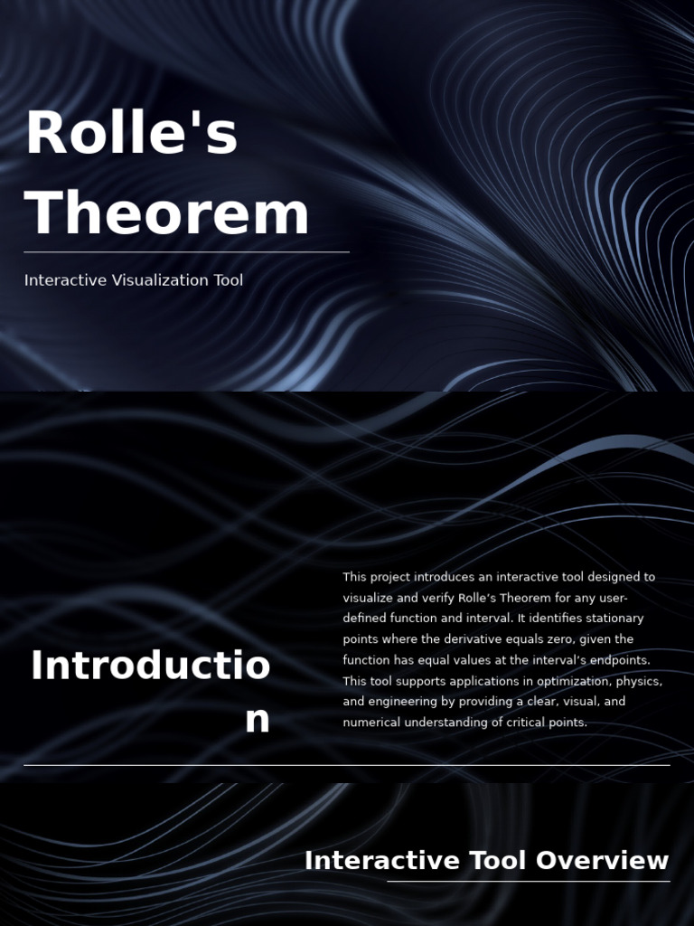 Interactive Tool for Rolle's Theorem | PDF | Function (Mathematics ...