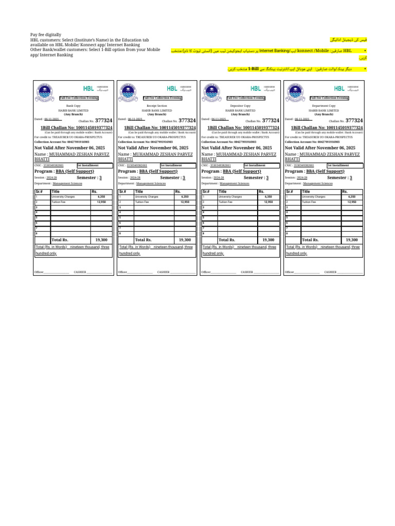 Digital Fee Payment Instructions | PDF | Financial Services | Money