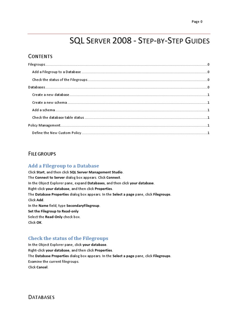 SQL Step by Step | PDF | Microsoft Sql Server | Databases