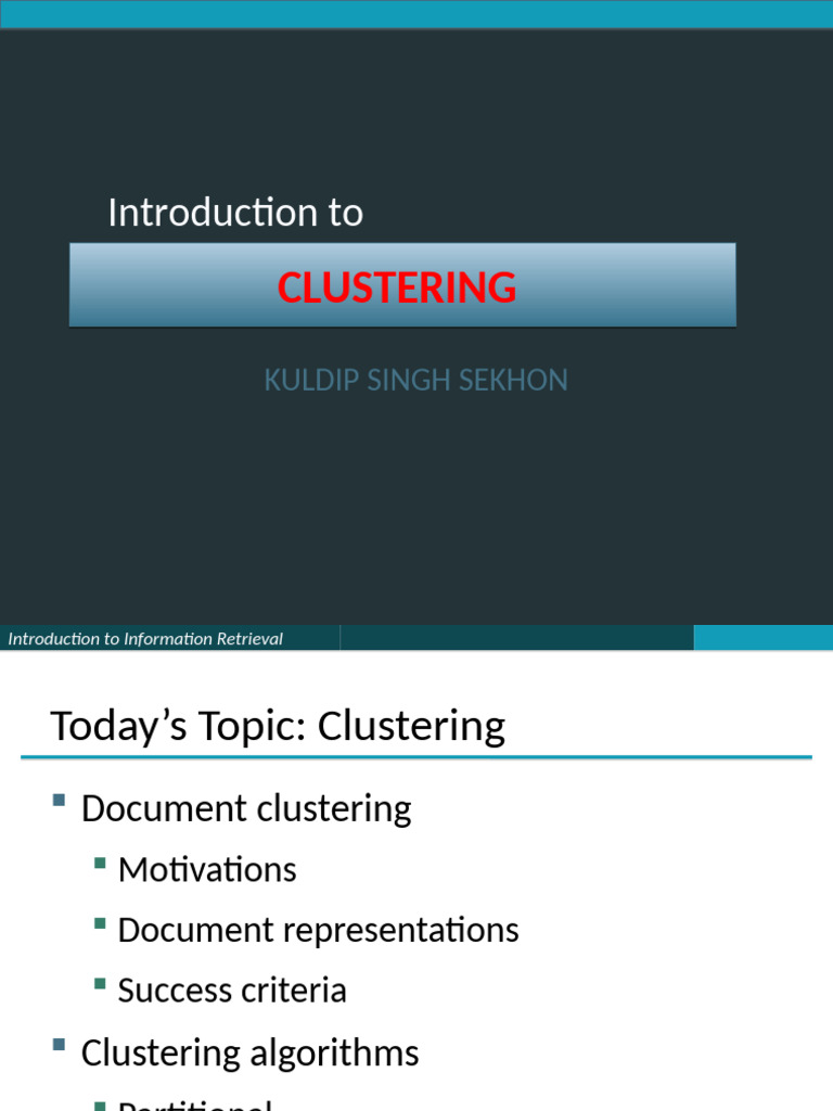 Clustering Techniques in Information Retrieval | PDF | Cluster Analysis ...