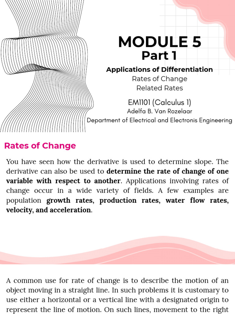 EM1101 Calculus 1 Module 5 Part 1 | PDF