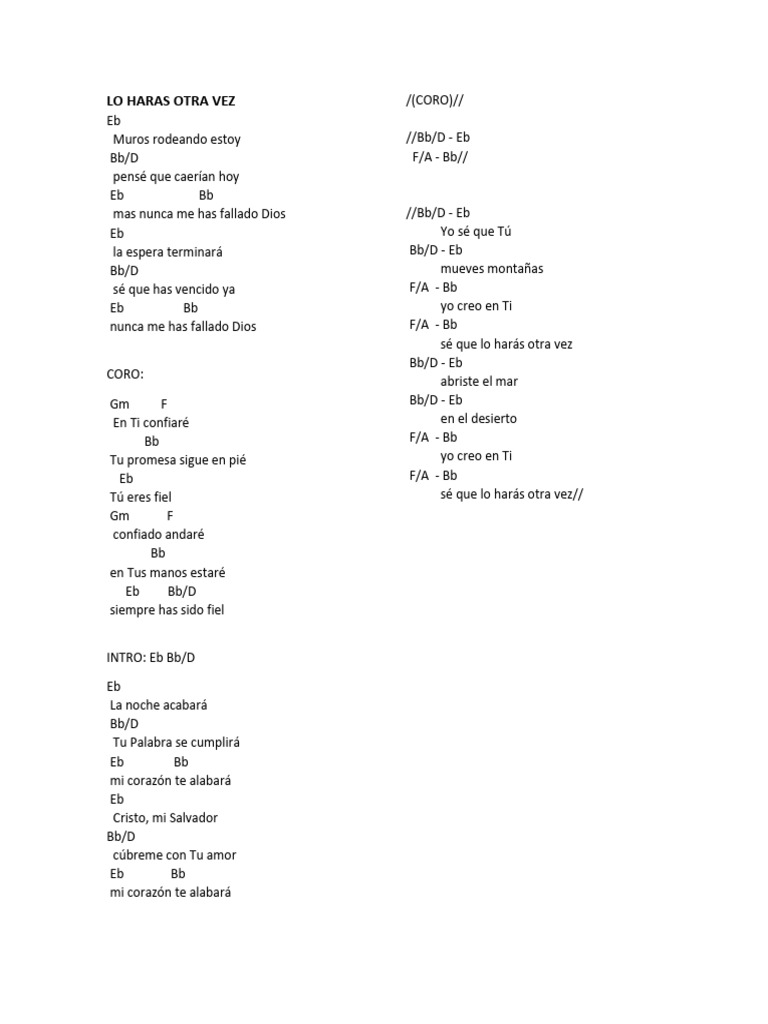 Letras de Canciones Cristianas | PDF