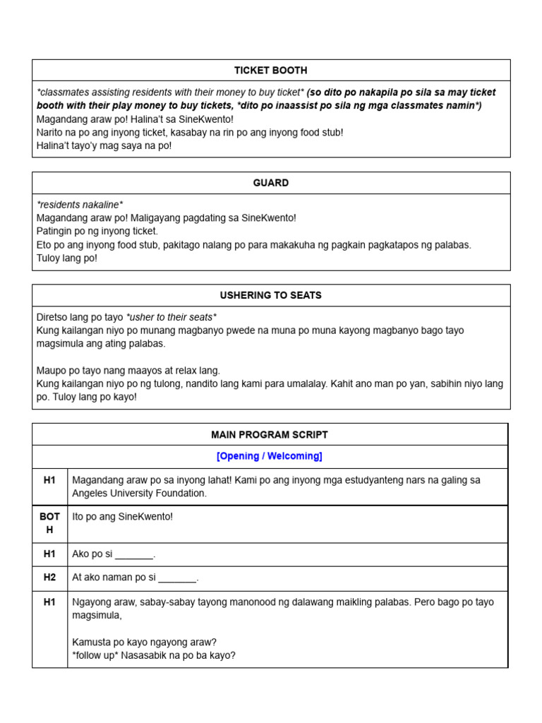 Script Ver 2 | PDF