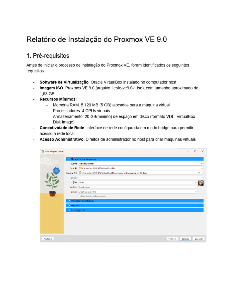 Instalação do Proxmox VE 9.0 Passo a Passo | PDF | Rede de computadores ...