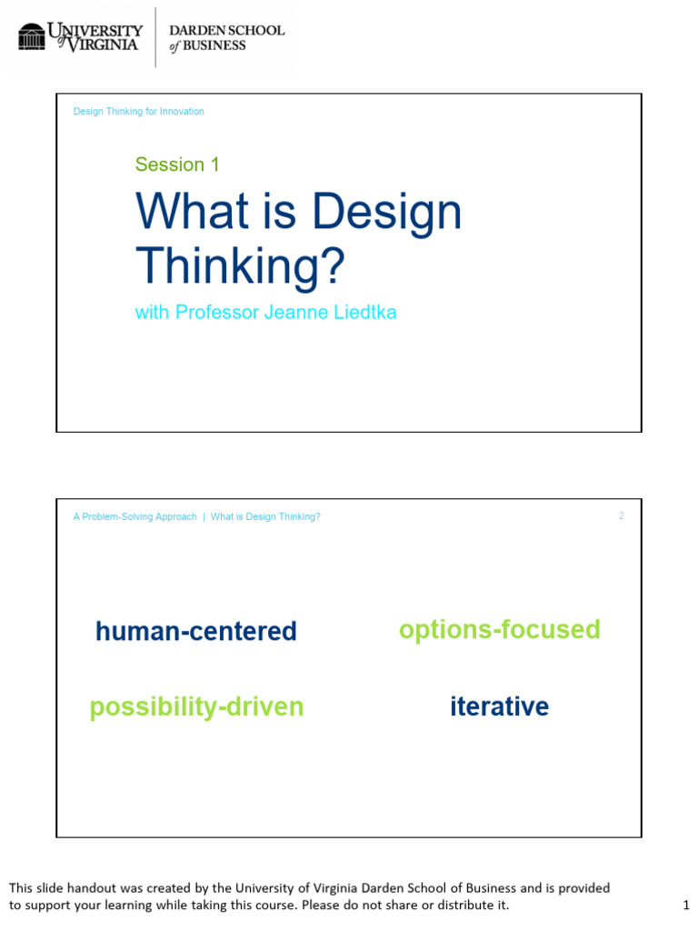 Week 1 Slides | PDF | Design Thinking | Cognitive Science