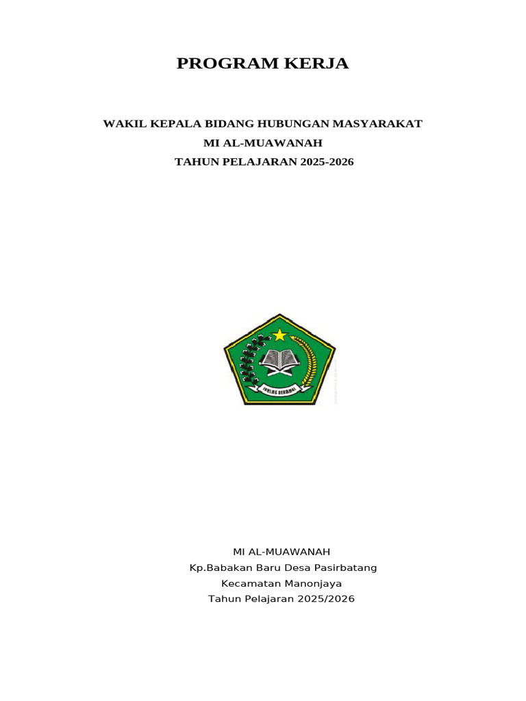 Program Kerja Humas MTs Ma'arif NU 2025 | PDF