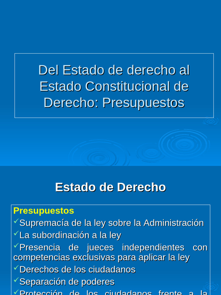 12,13 y 15. Del Estado de Derecho Al Estado Constitucional de Derecho ...