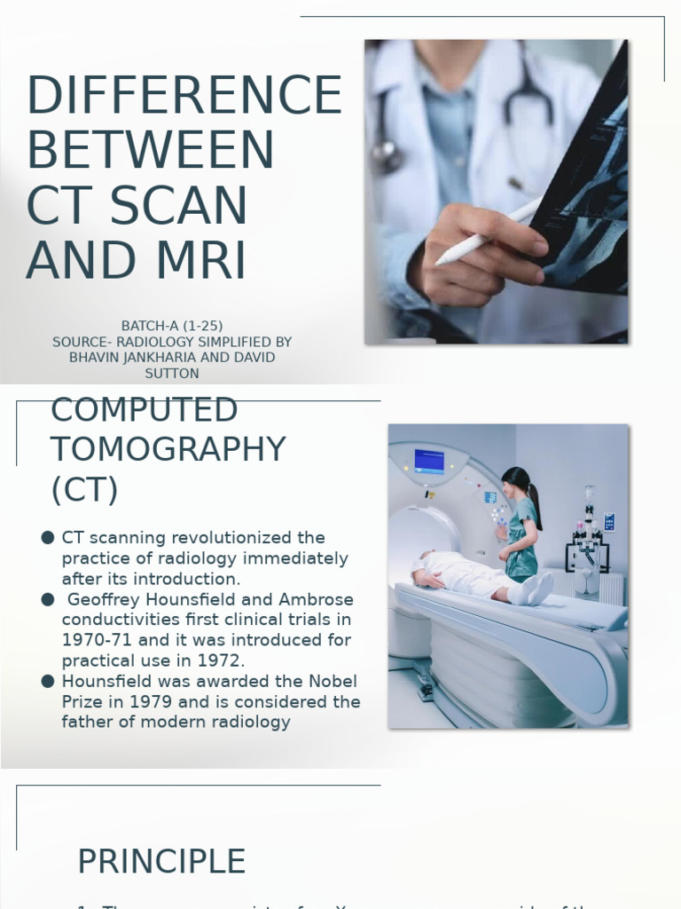 CT Scan vs MRI: Key Differences Explained | PDF | Magnetic Resonance ...