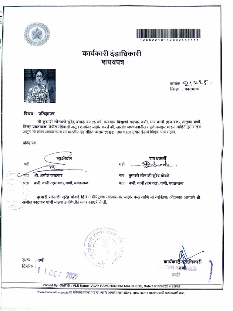 Unique Identification Document Details | PDF