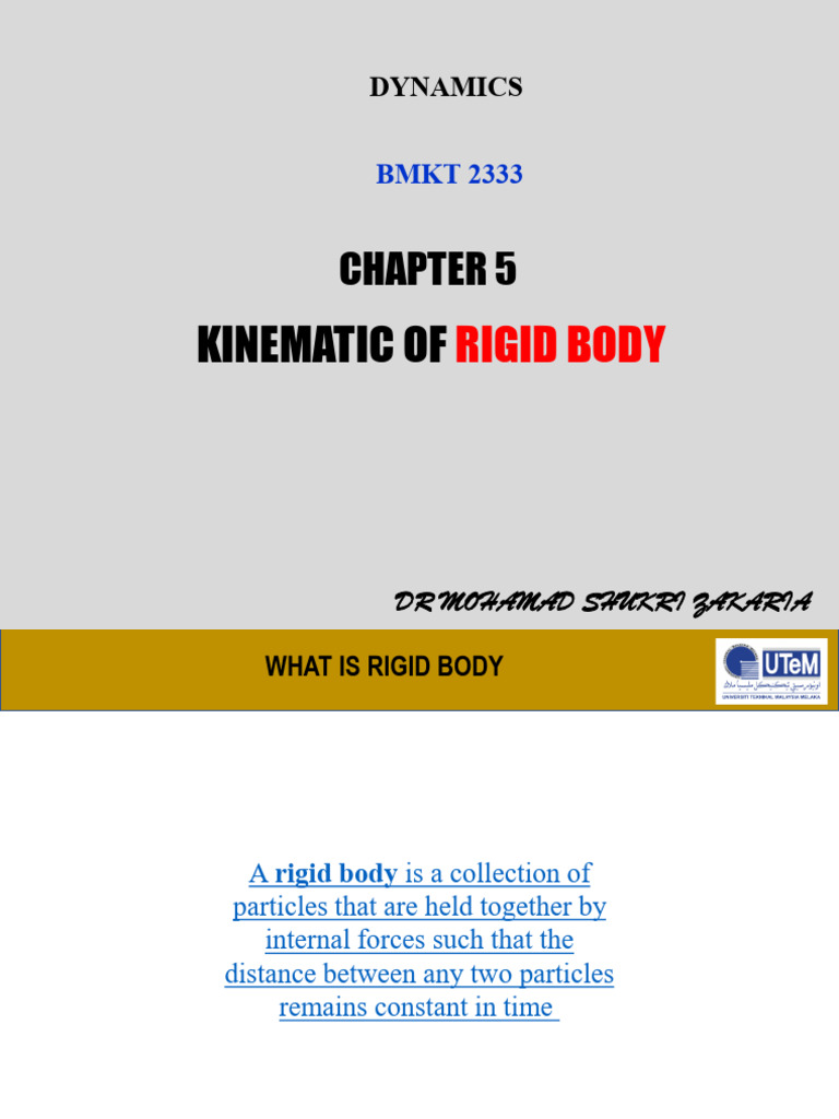 Rigid Body Kinematics Overview | PDF | Acceleration | Kinematics