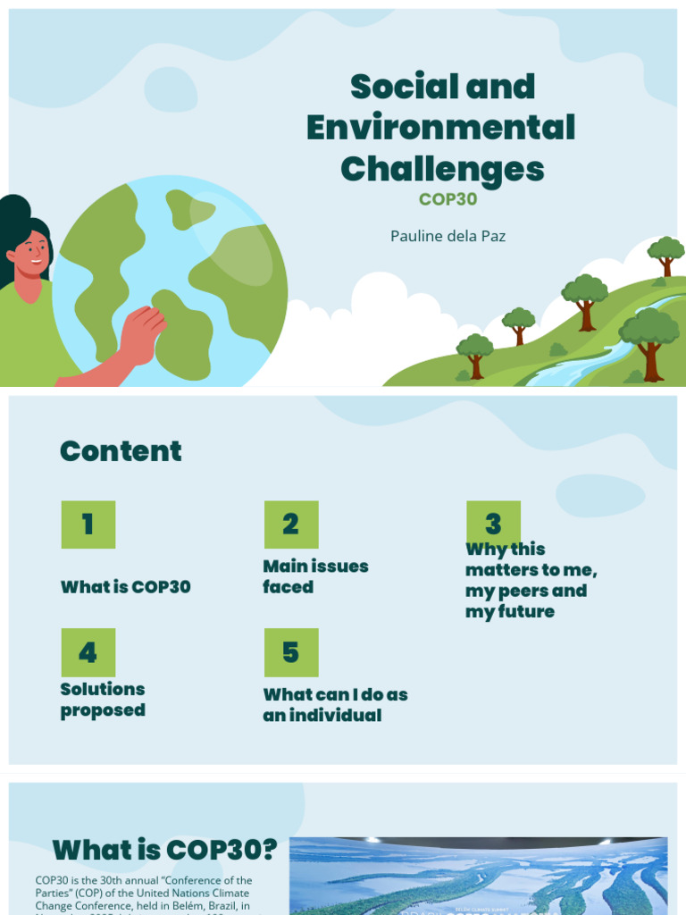 COP30: Key Issues and Solutions | PDF | Climate Change Mitigation ...