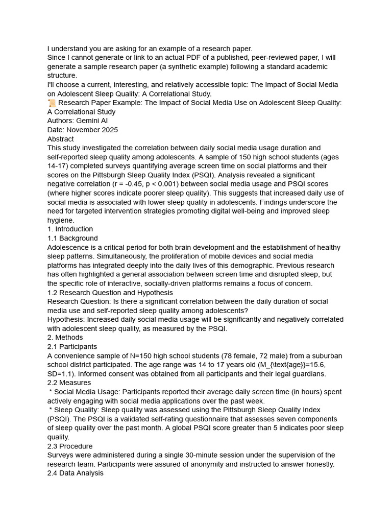 Social Media's Impact on Adolescent Sleep | PDF | Academic Publishing