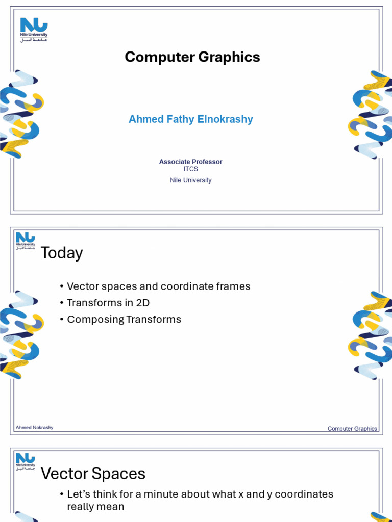 2D and 3D Transformations in Graphics | PDF | Euclidean Vector | 2 D ...
