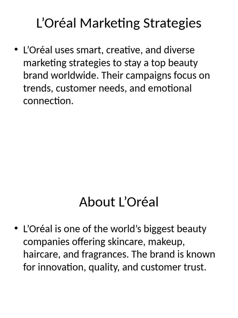 Loreal Marketing LongVersion | PDF