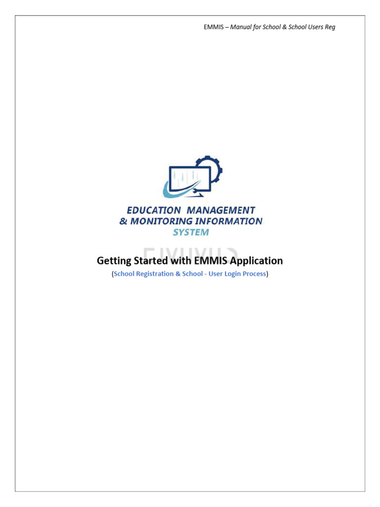 EMMIS School User Registration Guide | PDF | Login | Computing