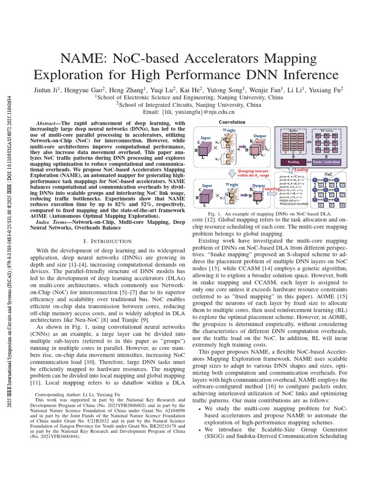 NoC Mapping for Efficient DNN Inference | PDF | Deep Learning ...