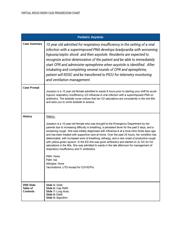 Pediatric Asystole Case Management Guide | PDF | Influenza ...