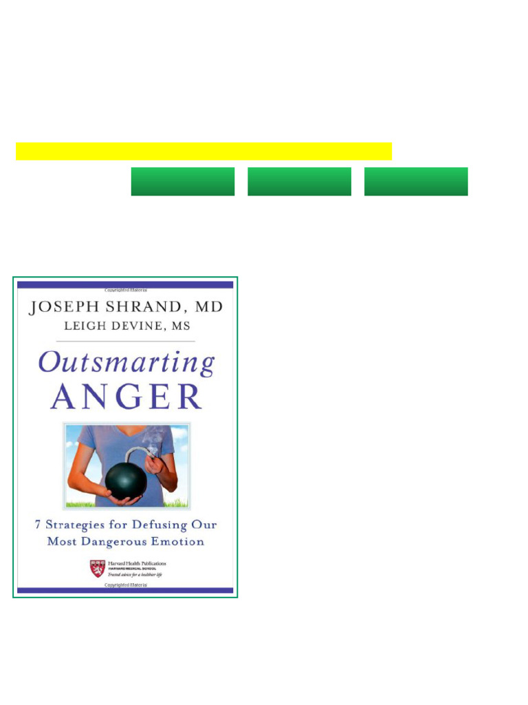 Outsmarting Anger 7 Strategies for Defusing Our Most Dangerous Emotion ...