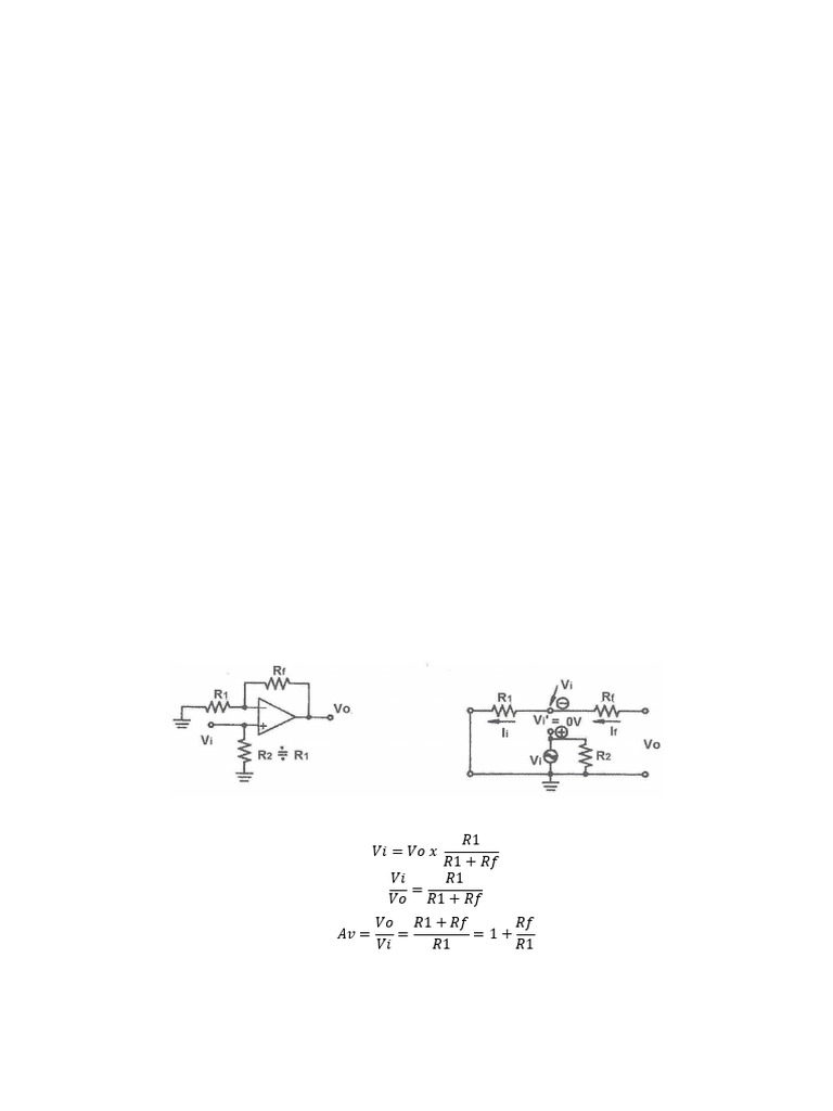 Non-Inverting Amplifier dan Buffer Op-Amp | PDF
