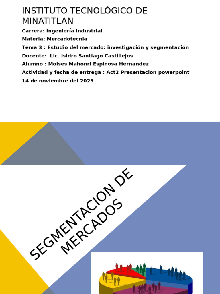 Segmentación de Mercados en Marketing | PDF | Segmentación de mercado ...