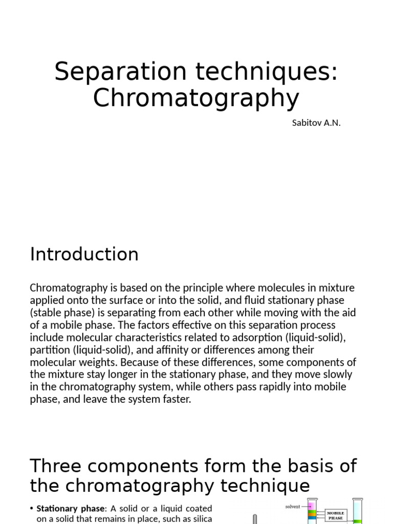 Overview of Chromatography Techniques | PDF | Chromatography | High ...