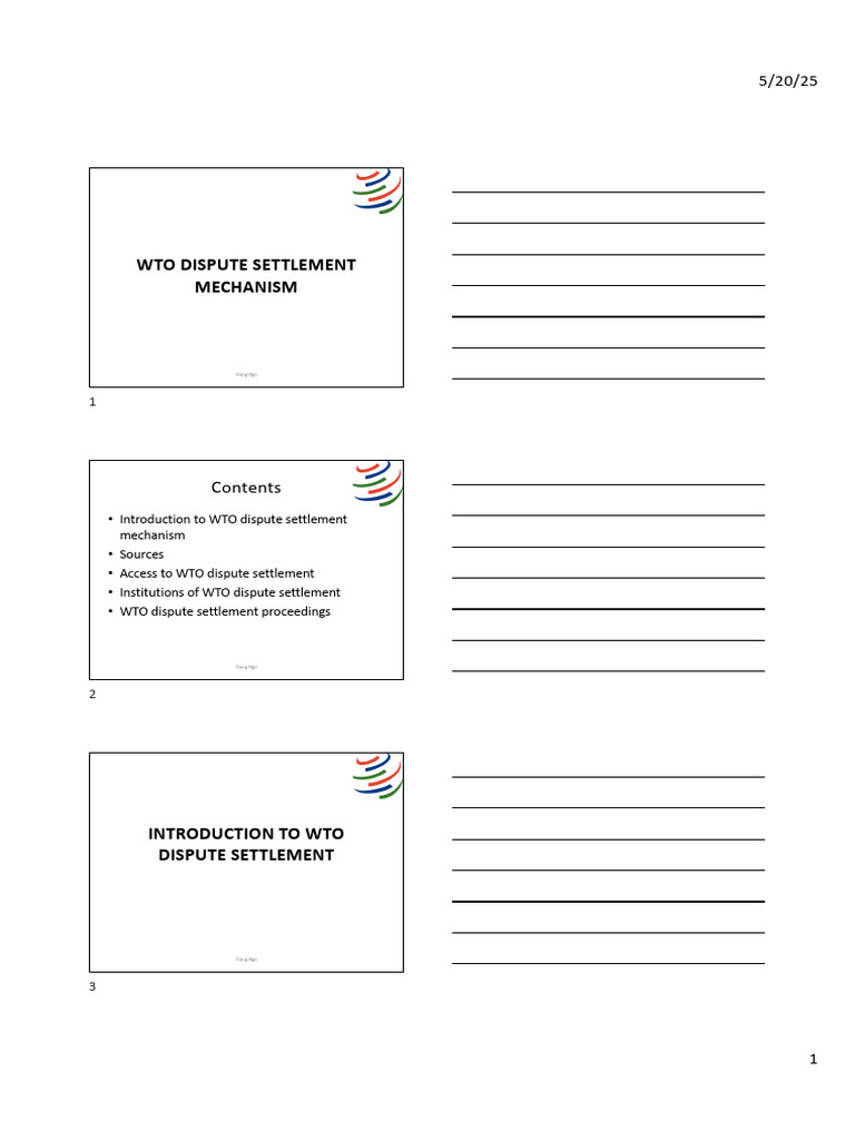 WTO Dispute Settlement Overview | PDF | World Trade Organization ...