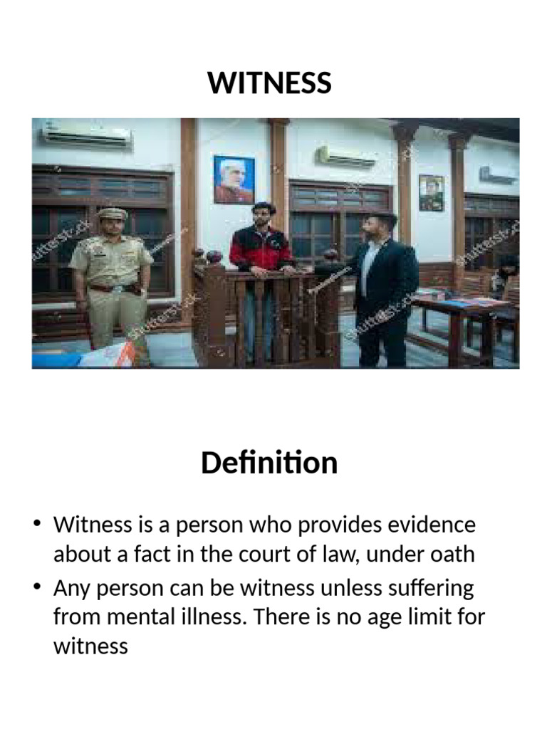 Types and Roles of Legal Witnesses | PDF