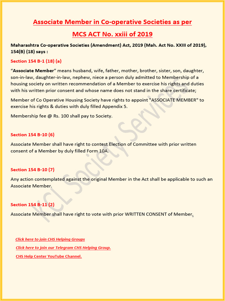 Associate Member Rights in Co-operatives | PDF