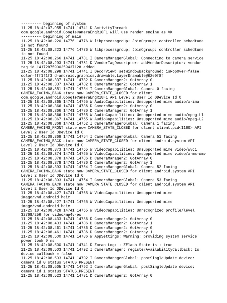 Google Camera Log Analysis | PDF | Computer Programming | Computing