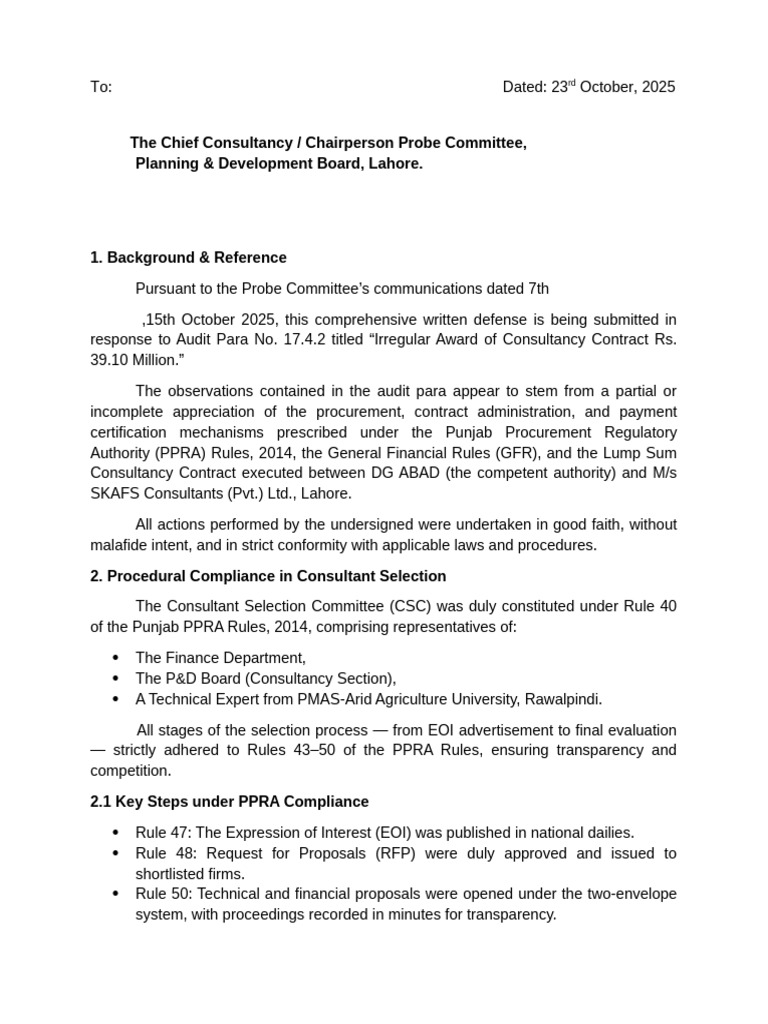 23.10.2025 Audit para Reply | PDF | Audit | Justice