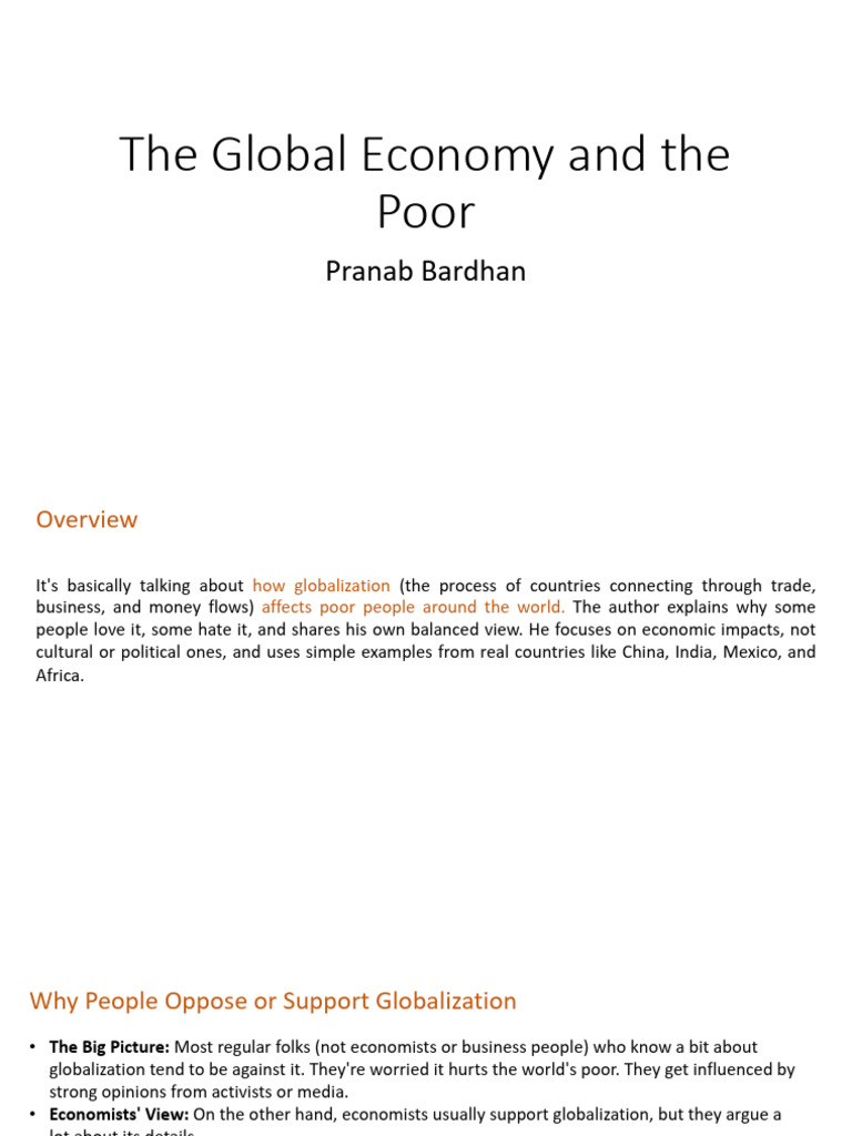 Globalization's Impact on the Poor | PDF | Poverty | Poverty & Homelessness