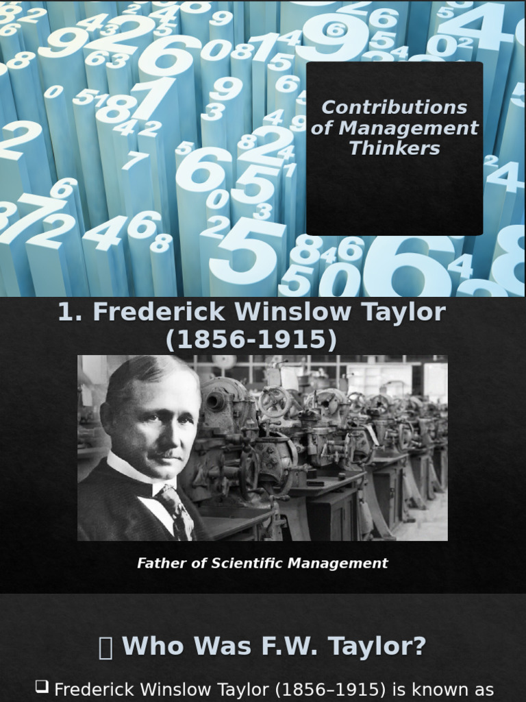 Contributions of Management Thinkers | PDF | Motivation | Motivational