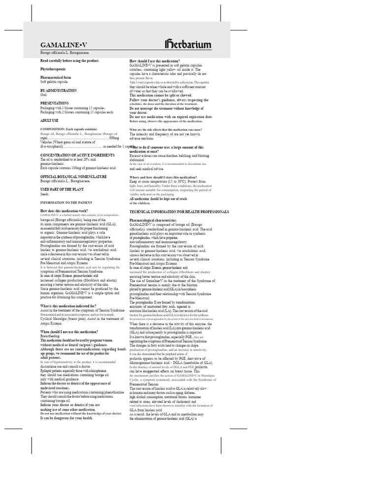 GAMALINE V | PDF | Clinical Medicine | Medical Specialties
