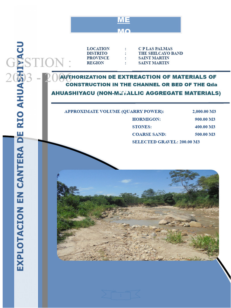 Non-Metallic Aggregate Extraction Plan | PDF | Sand | Risk
