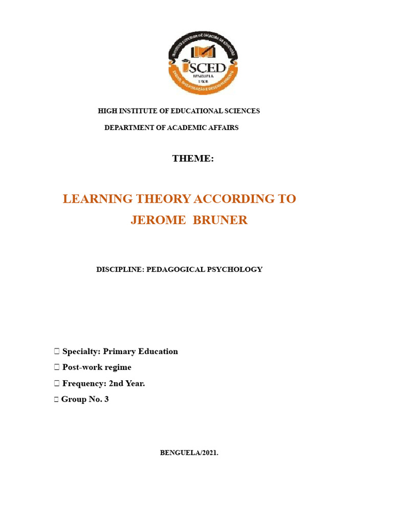 Bruner's Learning Theory in Education | PDF | Educational Psychology ...
