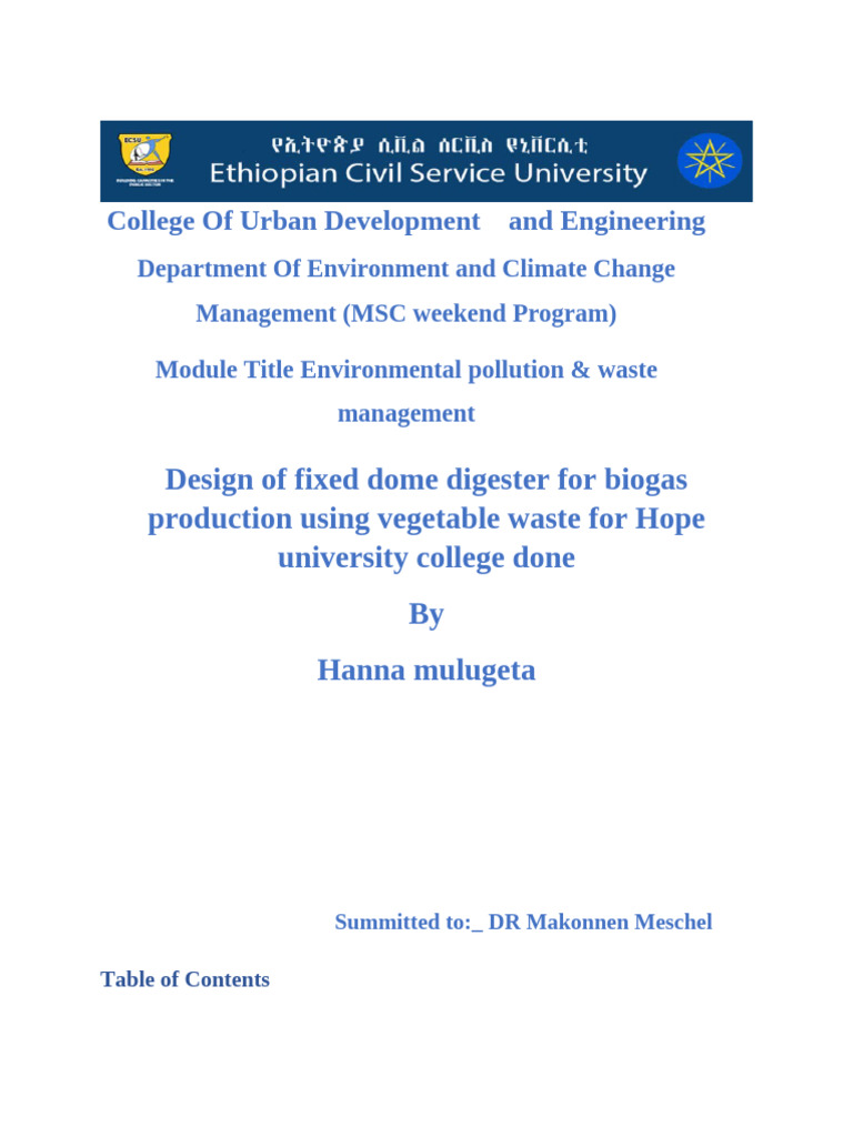 Fixed Dome Biogas Digester Design Guide | PDF | Anaerobic Digestion ...