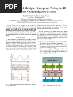 Application of Multiple Description Coding in 4G Wireless Communication Systems