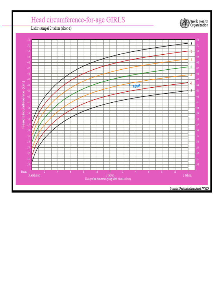 Grafik Pertumbuhan WHO Untuk Perempuan - Lahir Hingga 2 Tahun | PDF