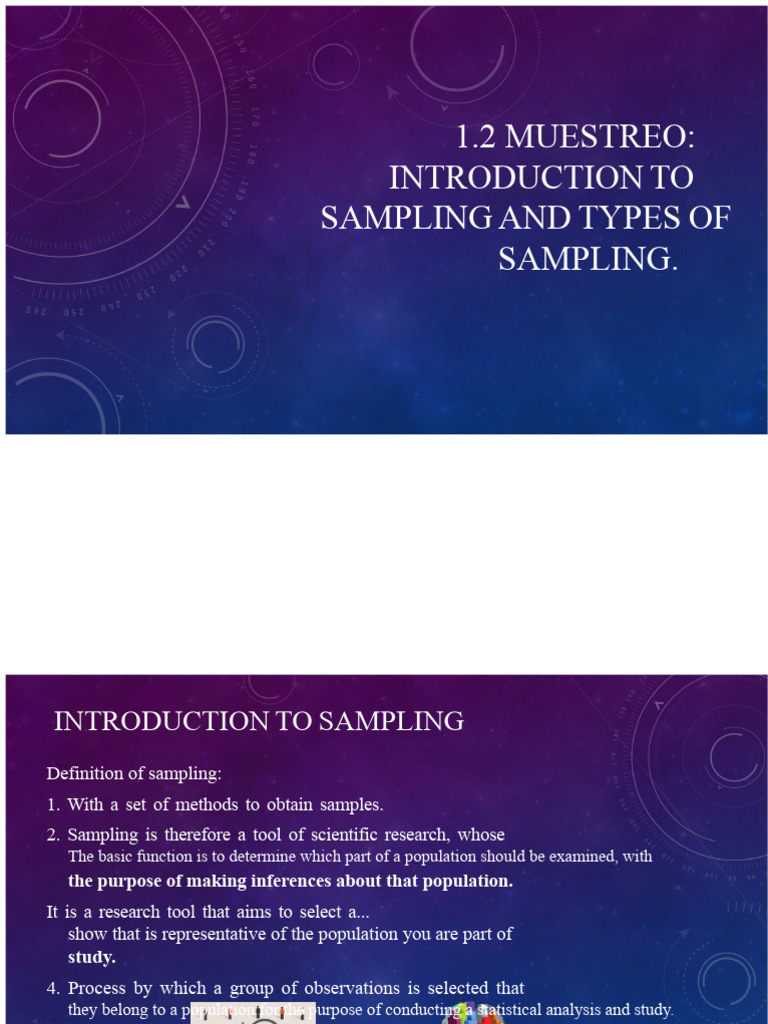 1 2 Sampling Introduction To Sampling And Types Of Sampling Pdf