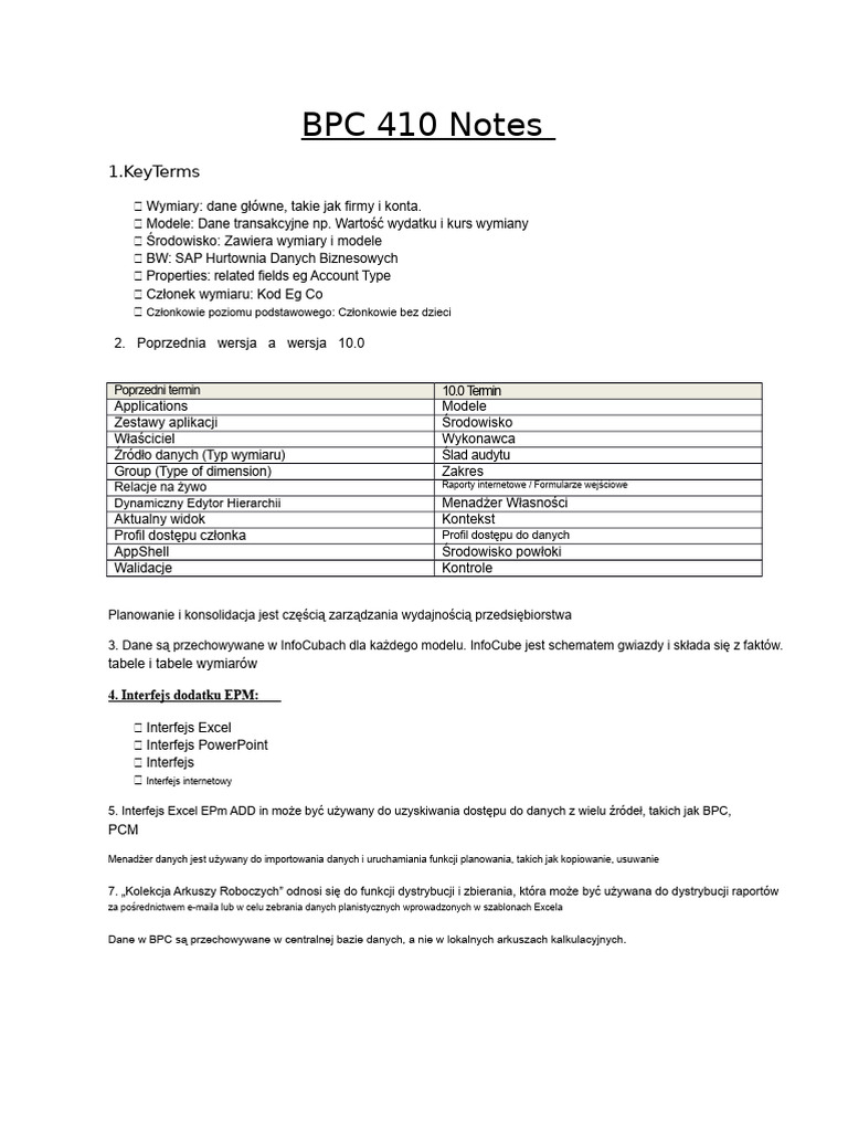 Notatki BPC 410 | PDF